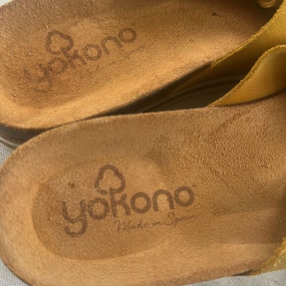 Yokono Suede Crisscross Slip on Platform Sandals 8 - Picture 3 of 6